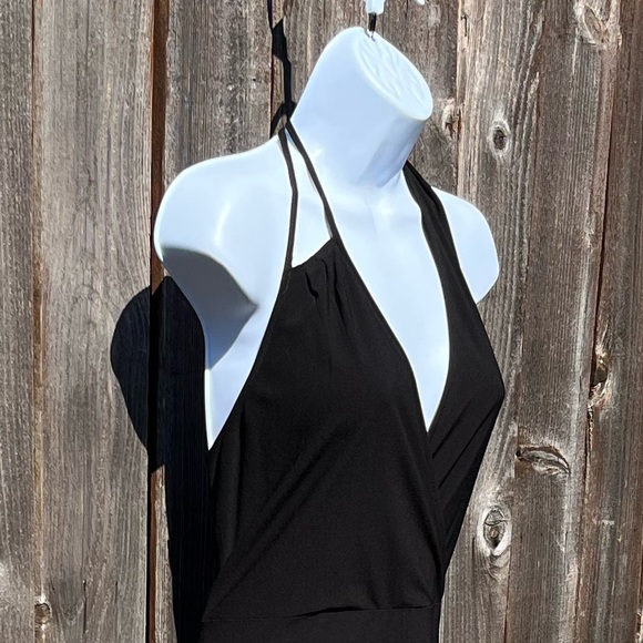 Free Press black halter dress size large - Picture 10 of 17